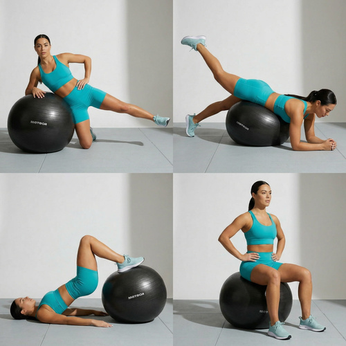 Fitness ball Meteor 75 cm black