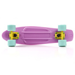 Meteor Kunststoff-Skateboard gelb/pastellrosa/mint