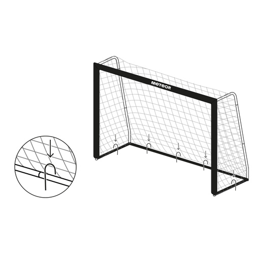 Meteor Football Goal 180x120x60 cm black