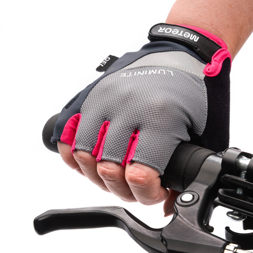 Bike gloves Meteor Gel GX34 XS grey-pink