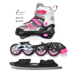 Meteor 2in1 L Rollschuhe 38-41 rosa/grau