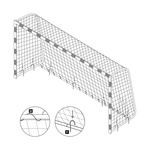 Meteor Football Goal 300x200x110 cm