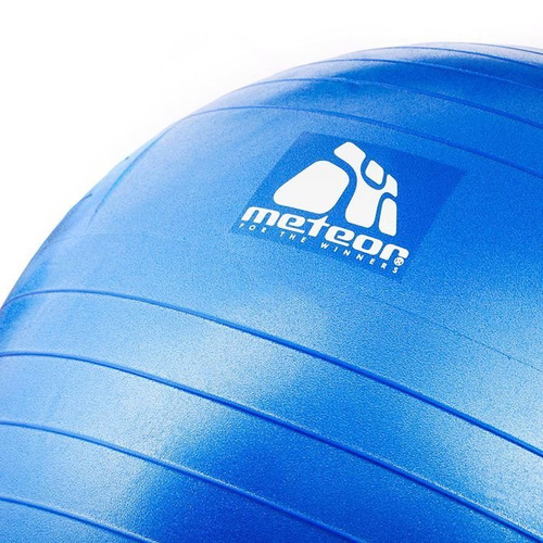 Fitness ball Meteor 65 cm with pump blue