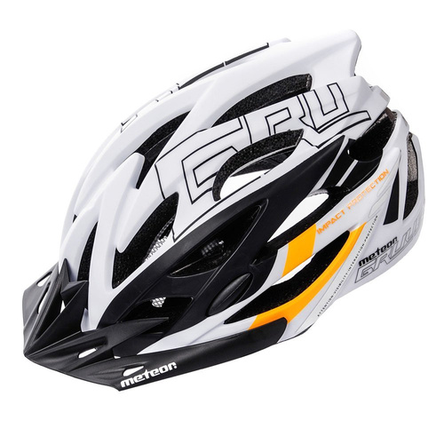 Fahrradhelm Meteor Gruver L 58-61 cm schwarz/weiss/orange