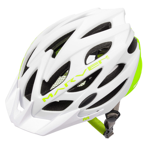 Fahrradhelm Meteor Marven S 52-56 cm weiß/neongrün