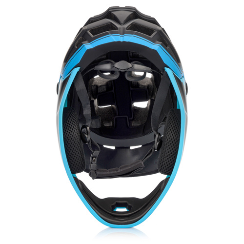 Full-face bicycle helmet Meteor Hydra M 55-58 cm black/blue