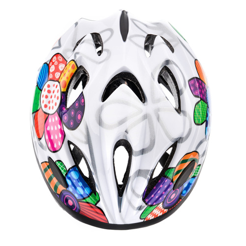 Kask rowerowy dla dzieci Meteor KS07 S 48-52 cm Colourful flowers