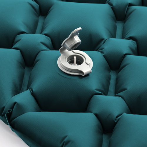 Materac nadmuchiwany z zagłówkiem Meteor 2w1 (pompka+drybag) 188×60×8,5 cm morski