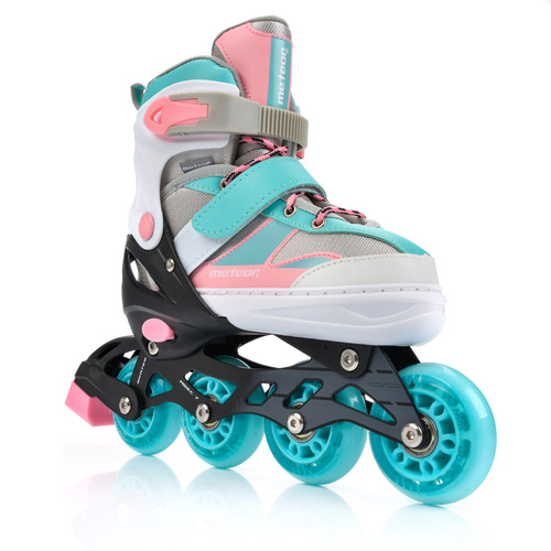 Meteor Rollerskates L 38-41 rosa/hellblau