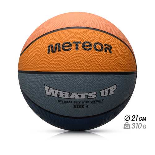 Piłka do koszykówki Meteor What's up 4 morski/pomarańczowy
