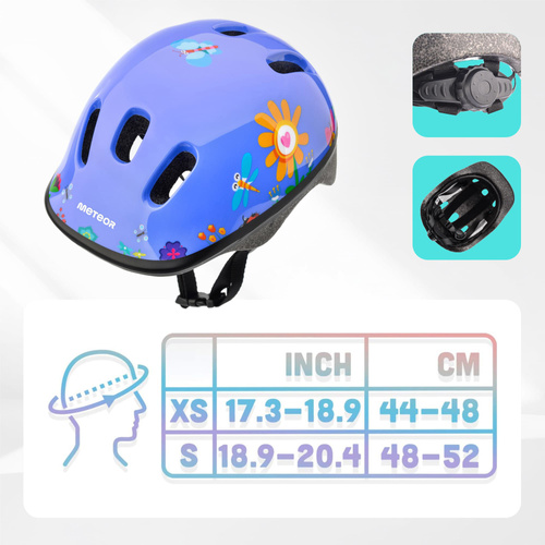 Kinderfahrradhelm Meteor KS06 S 48-52 cm Garten