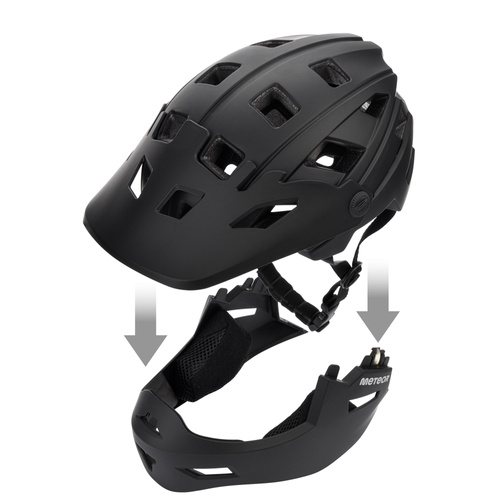 Fullface-Fahrradhelm Meteor Hydra M 55-58 cm schwarz