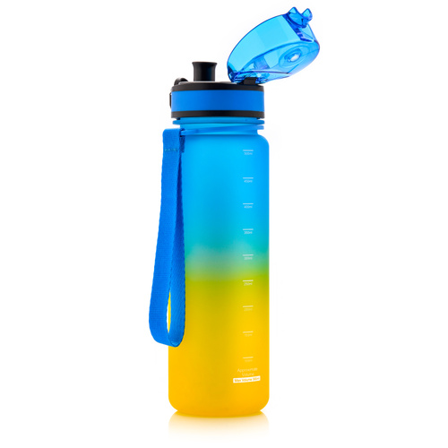 Meteor sports water bottle 500 ml blue/yellow