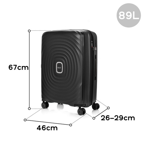 SwissBags Echo Medium Koffer 67cm schwarz