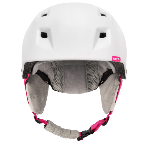 Skihelm Meteor Kiona XS rosa/weiss 48-52 cm