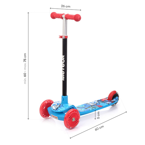 Three-wheel scooter Meteor Funny blue