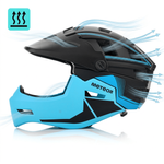 Fullface-Fahrradhelm Meteor Hydra L 58-61 cm schwarz/blau
