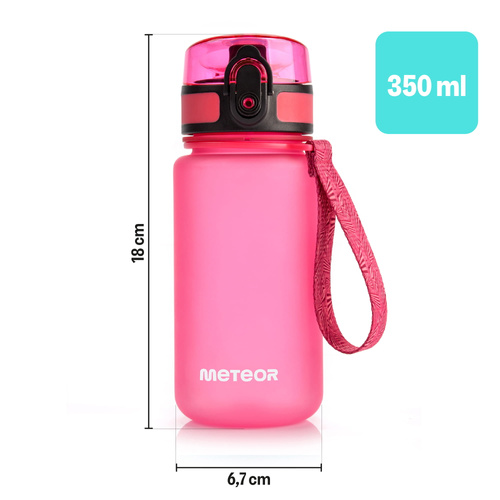 Sports water bottle Meteor 350 ml pink