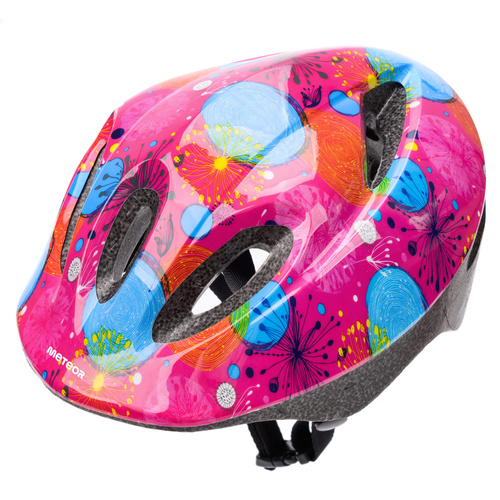 Meteor cycling helmet KS05 M 52-56 cm Abstract pink