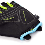 Rękawiczki rowerowe Meteor Gel GX38 XS niebiesko-zielony