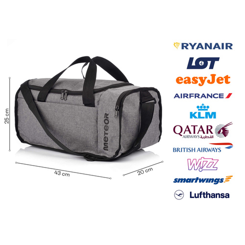 Sporttasche Meteor Nanuq 20 l Graumelange/schwarz