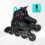 Inline skates Meteor Buzzy L 38-43 black/pink/mint