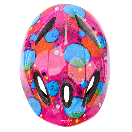 Fahrradhelm Meteor KS05 M 52-56 cm abstrakt rosa