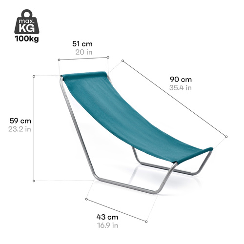 Meteor Slumber beach chair sea colour