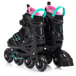 Inline skates Meteor Buzzy L 38-43 black/pink/mint