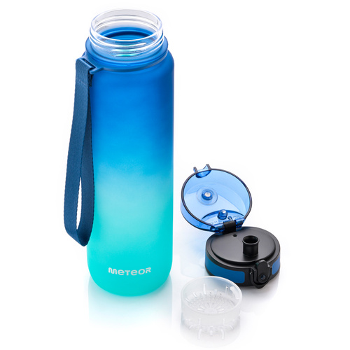 Meteor sports water bottle 1000 ml blue/turquoise