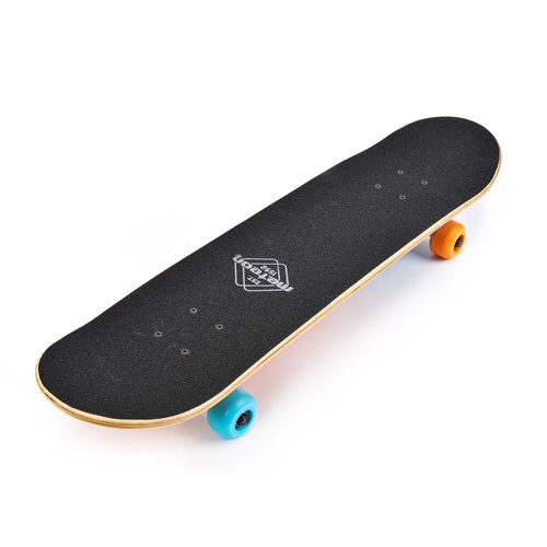 Meteor Holzskateboard blau/orange