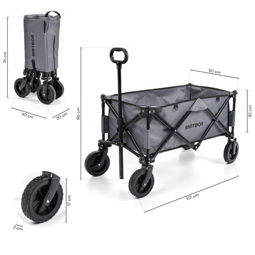 klappbare Transportwagen Meteor X-300 grau