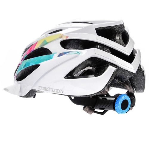 Meteor cycling helmet Shimmer M white in mold