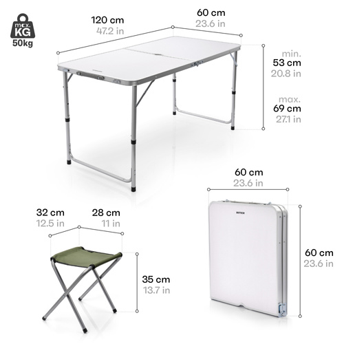 Meteor Pesta folding table with chairs