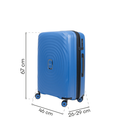 SwissBags Echo medium Koffer 67 cm seeblau