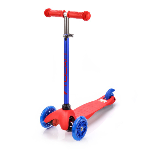 METEOR SCOOTER THREE-WHEEL WITH LED WHEELS red - blue