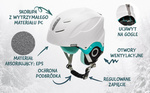 Skihelm Meteor Lumi M 55-58 cm mint/weiß
