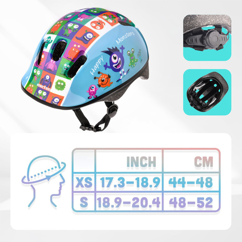 Kids bike helmet KS06 S 48-52 cm Happy Monsters