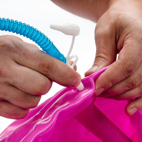 BOUNCY BALL METEOR 65 cm WITH HORN-SHAPED HANDLES pink