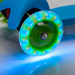 Dreirad-Roller mit LED-Rädern Meteor Tucan blau/grün