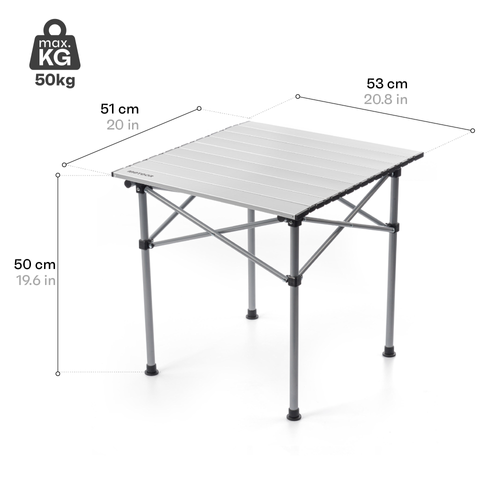 Meteor Bankada folding table silver