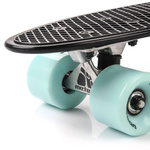 Plastic skateboard Meteor Black/Minth/Silver