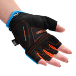 Rękawiczki rowerowe Meteor Gel GX36 XL niebieski/pomarańczowy