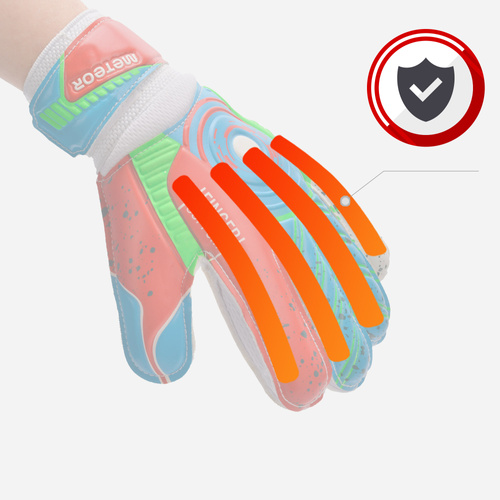 Rękawice bramkarskie Meteor Defence 9 biały