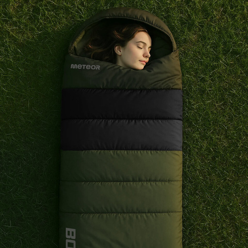 Meteor Schlafsack Bombay L Oliv/Schwarz