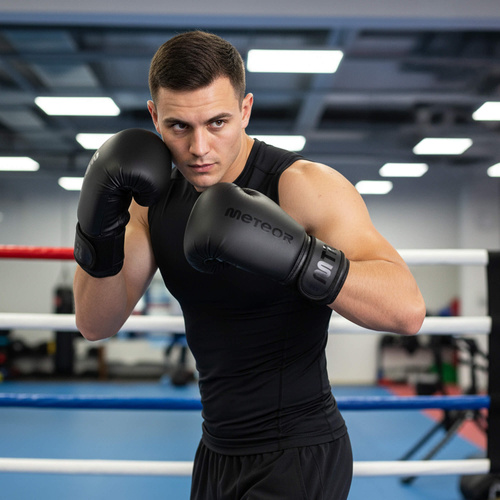 Rękawice bokserskie Meteor 12 oz treningowe, rzep, PU