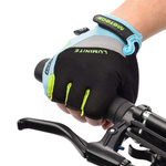 Rękawiczki rowerowe Meteor Gel GX38 L niebiesko-zielony