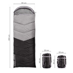 Meteor Schlafsack Safari R grau/schwarz
