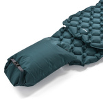 Selbstaufblasbare Matte Meteor 2in1 (Pumpe + Drybag) in der Farbe "Meeresblau" mit den Maßen 190×56×5,5 cm.