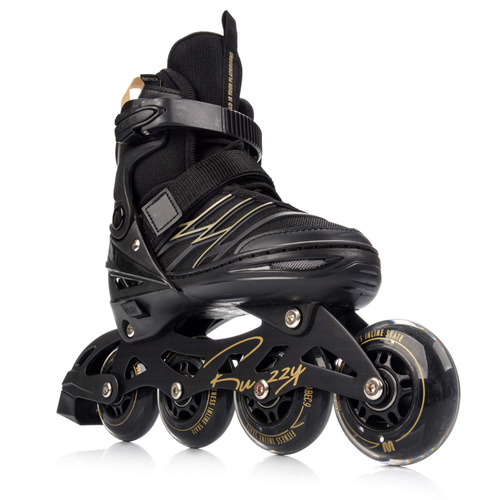 Inlineskates Meteor M 34-38 Buzzy schwarz/goldene Farbe